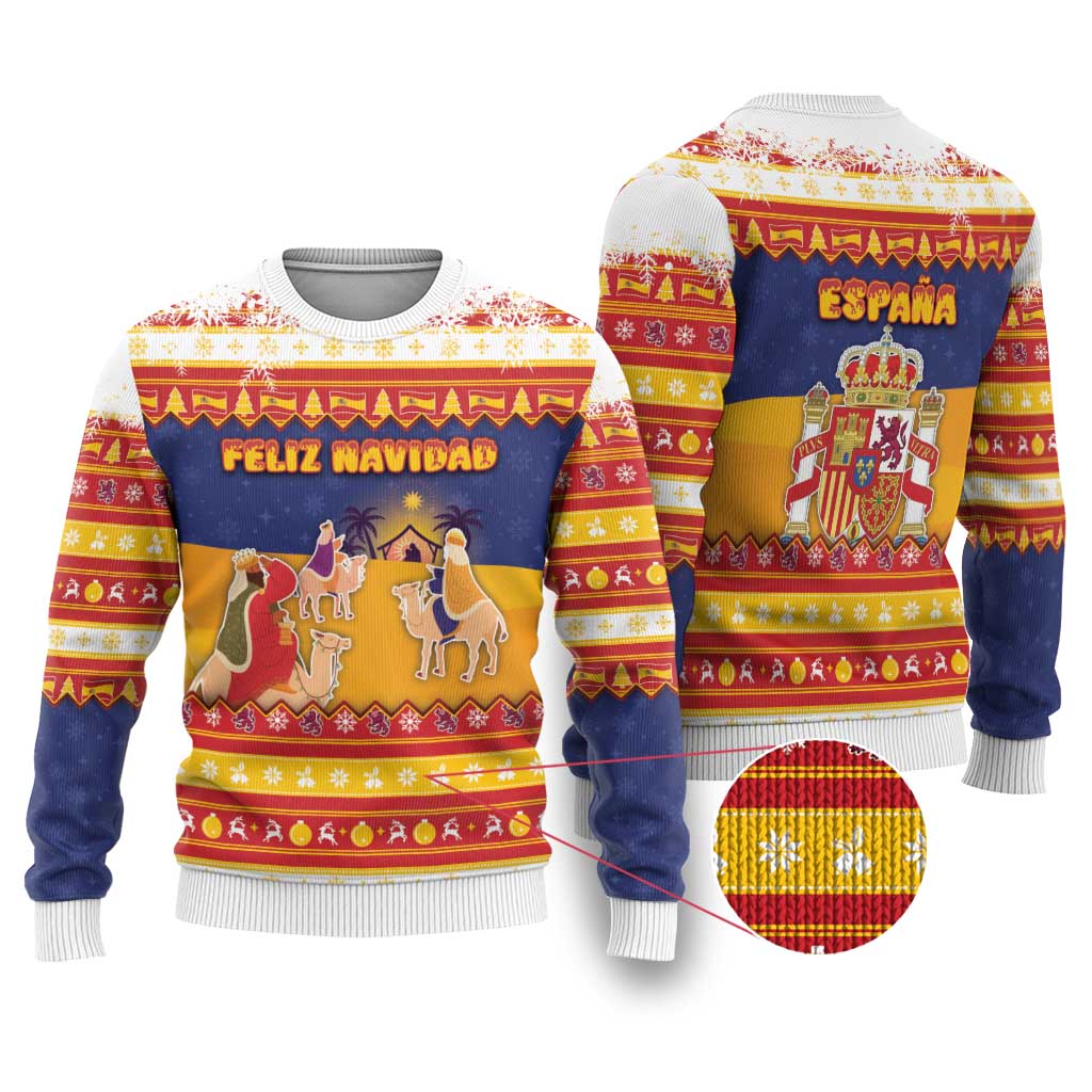 Spain Christmas Ugly Christmas Sweater Los Reyes Magos - Wonder Print Shop