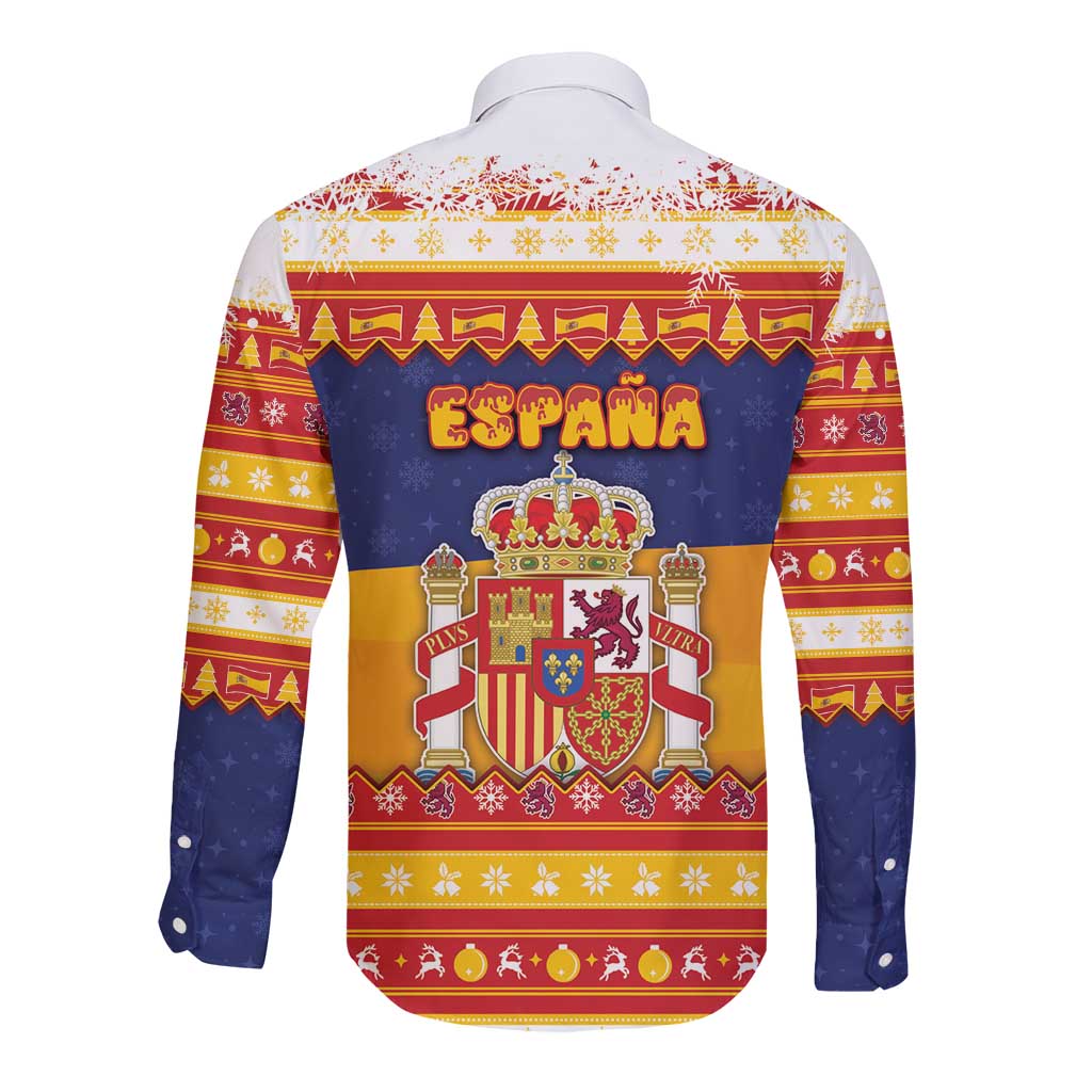Spain Christmas Long Sleeve Button Shirt Los Reyes Magos - Wonder Print Shop