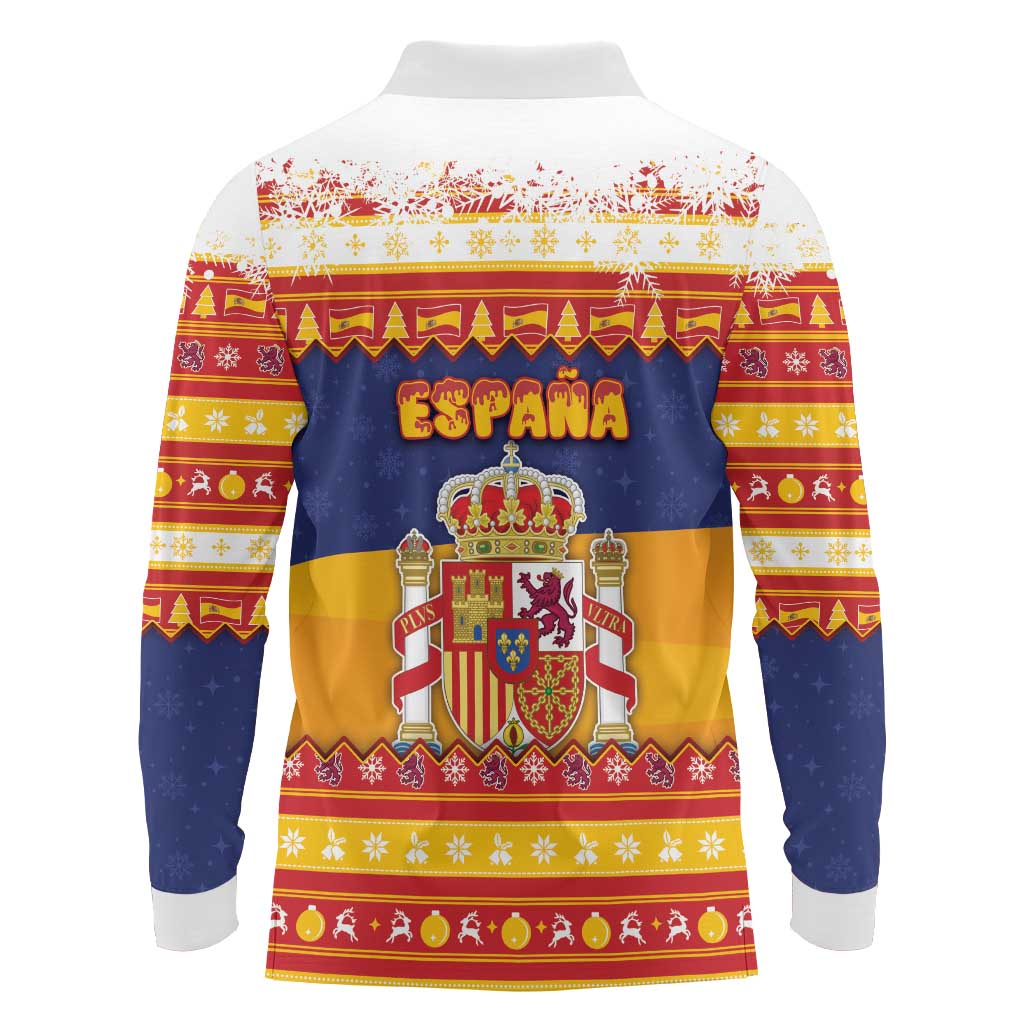 Spain Christmas Long Sleeve Polo Shirt Los Reyes Magos - Wonder Print Shop