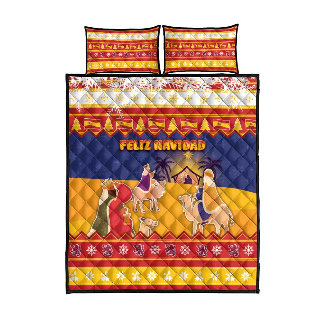Spain Christmas Quilt Bed Set Los Reyes Magos - Wonder Print Shop