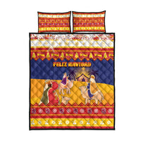 Spain Christmas Quilt Bed Set Los Reyes Magos - Wonder Print Shop