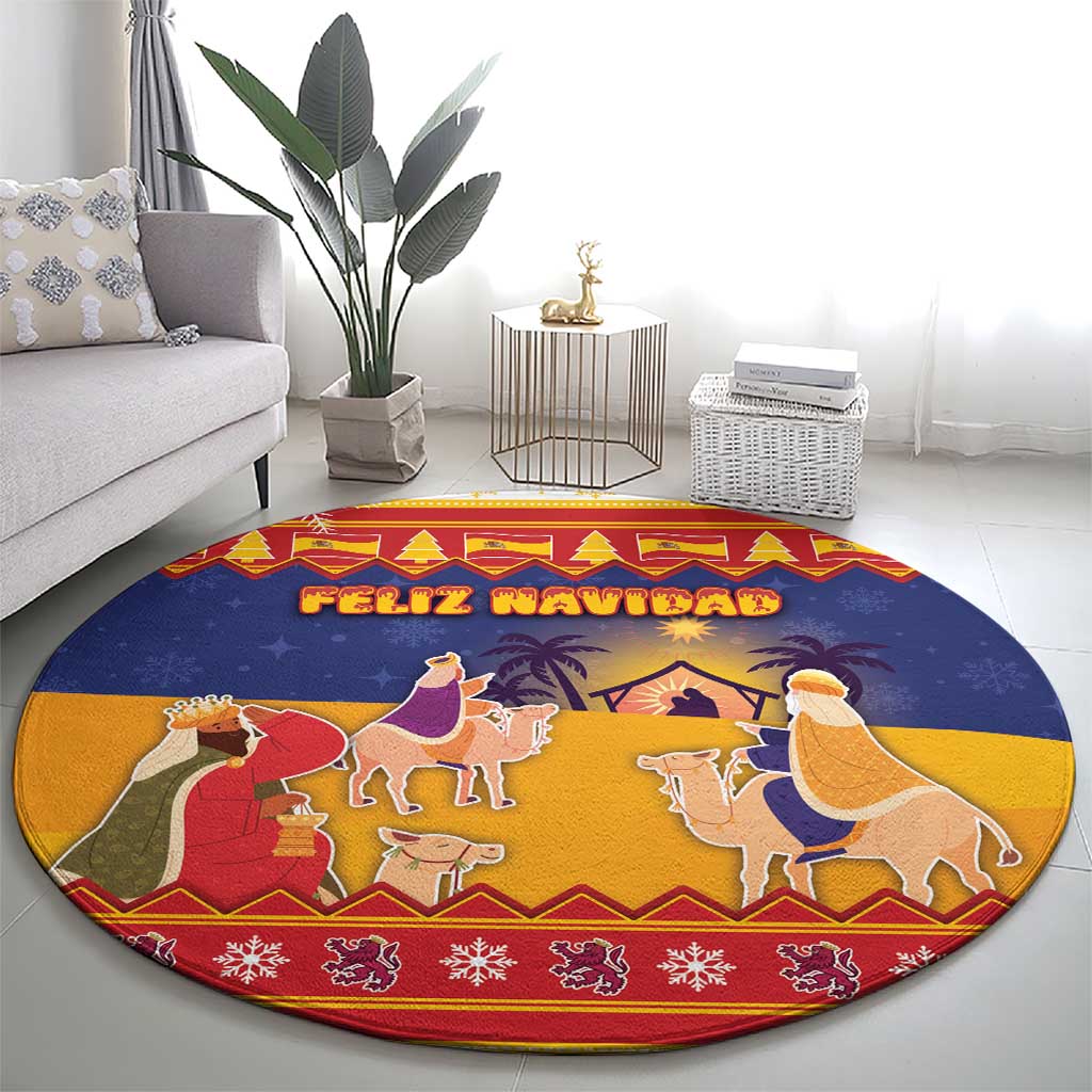 Spain Christmas Round Carpet Los Reyes Magos - Wonder Print Shop