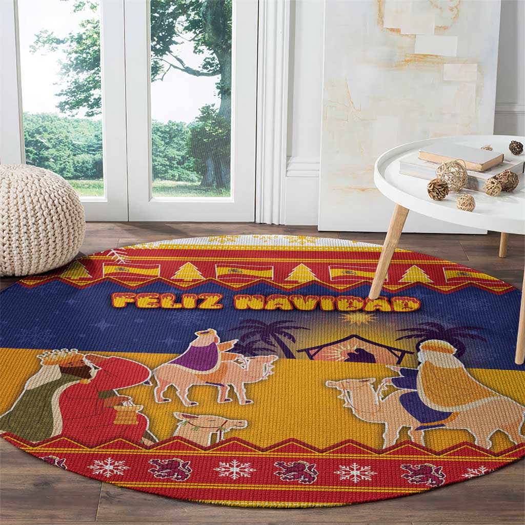 Spain Christmas Round Carpet Los Reyes Magos - Wonder Print Shop