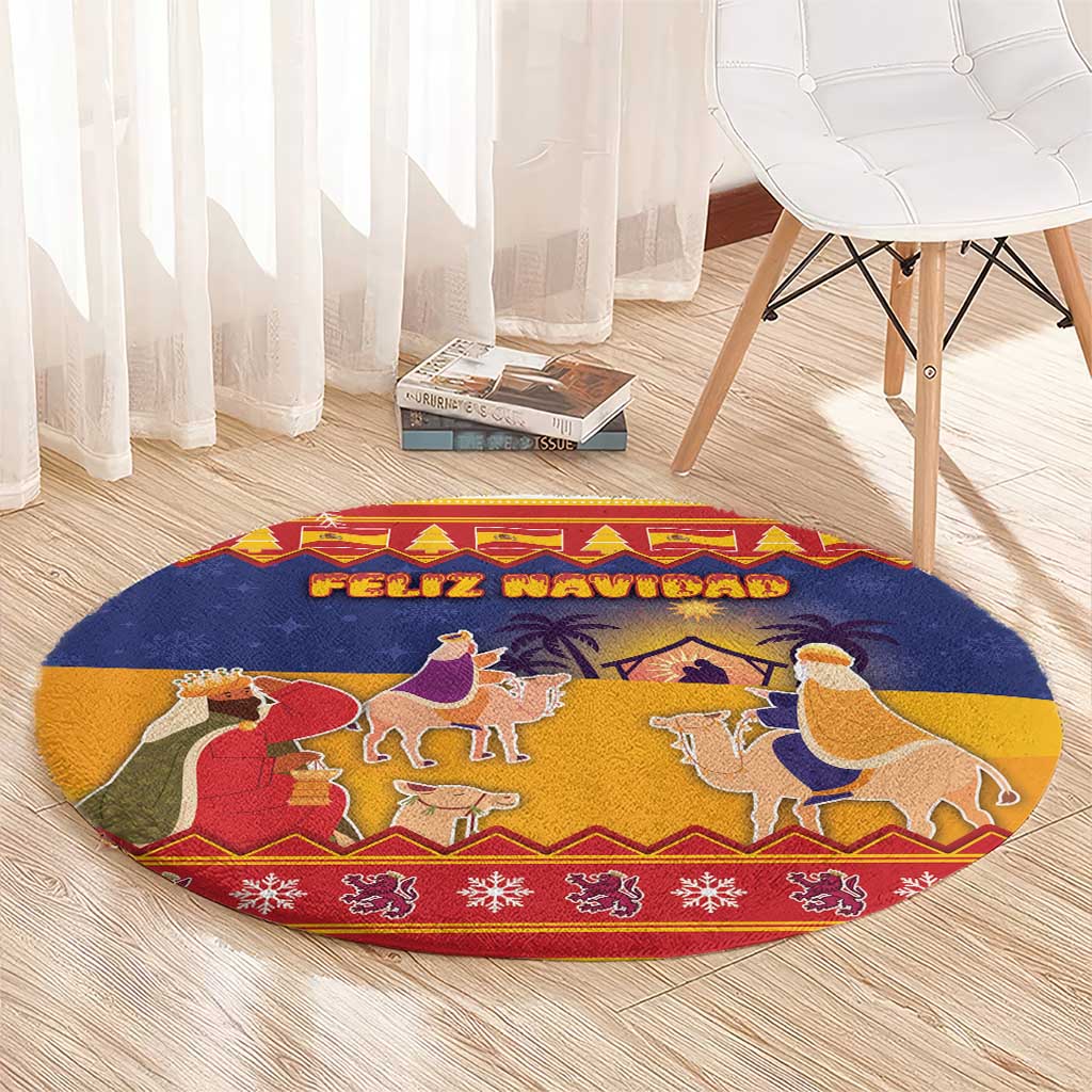 Spain Christmas Round Carpet Los Reyes Magos - Wonder Print Shop