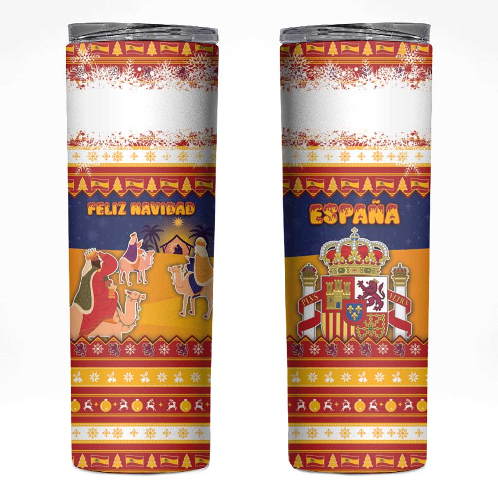 Spain Christmas Skinny Tumbler Los Reyes Magos - Wonder Print Shop