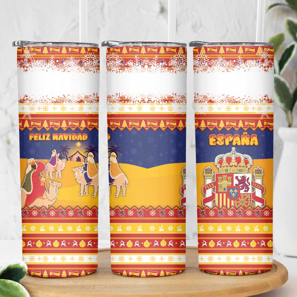 Spain Christmas Skinny Tumbler Los Reyes Magos - Wonder Print Shop