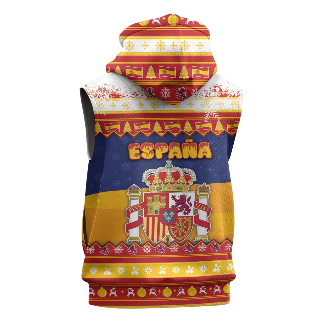 Spain Christmas Sleeveless Hoodie Los Reyes Magos - Wonder Print Shop