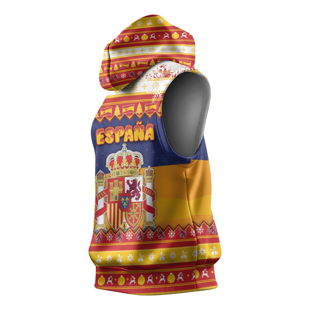 Spain Christmas Sleeveless Hoodie Los Reyes Magos - Wonder Print Shop