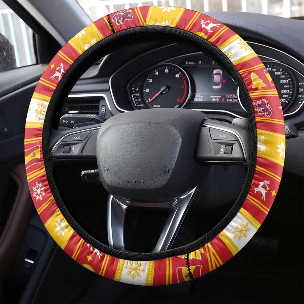 Spain Christmas Steering Wheel Cover Los Reyes Magos - Wonder Print Shop