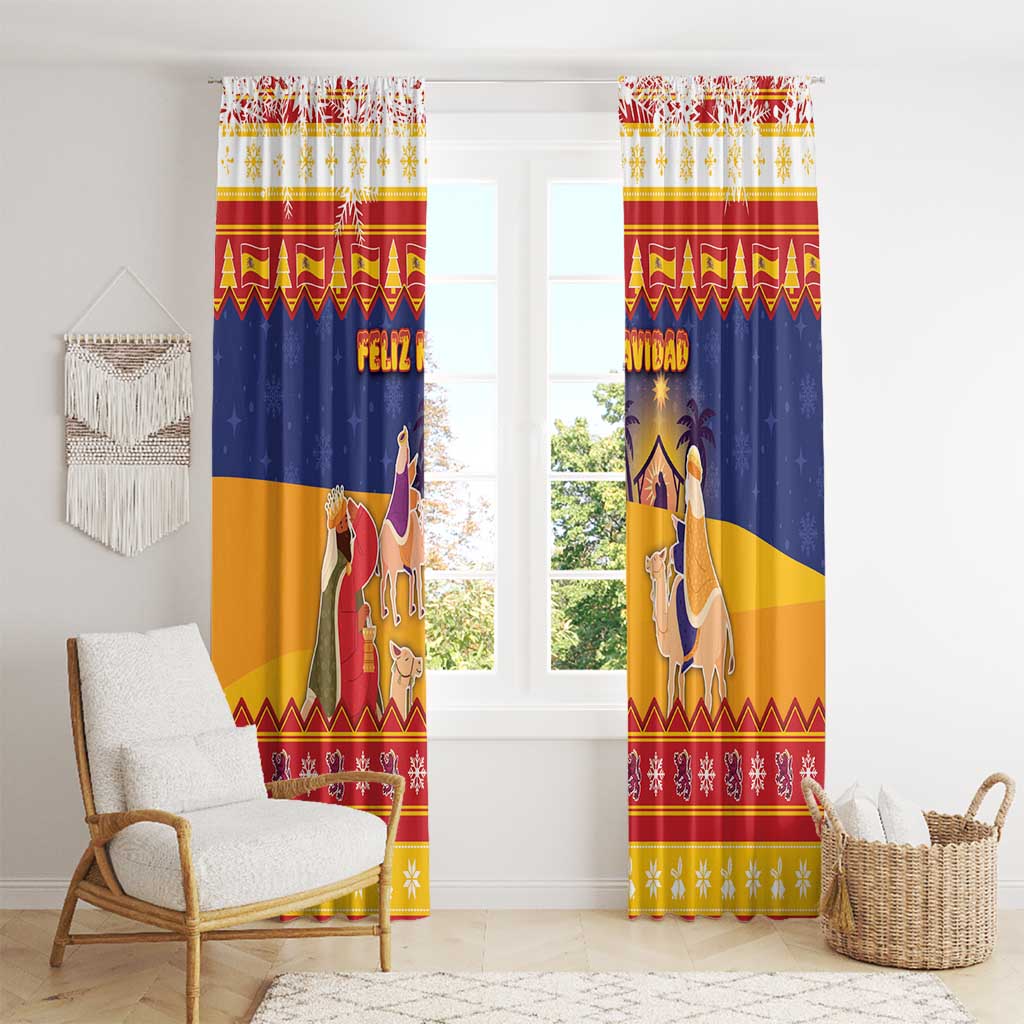 Spain Christmas Window Curtain Los Reyes Magos - Wonder Print Shop