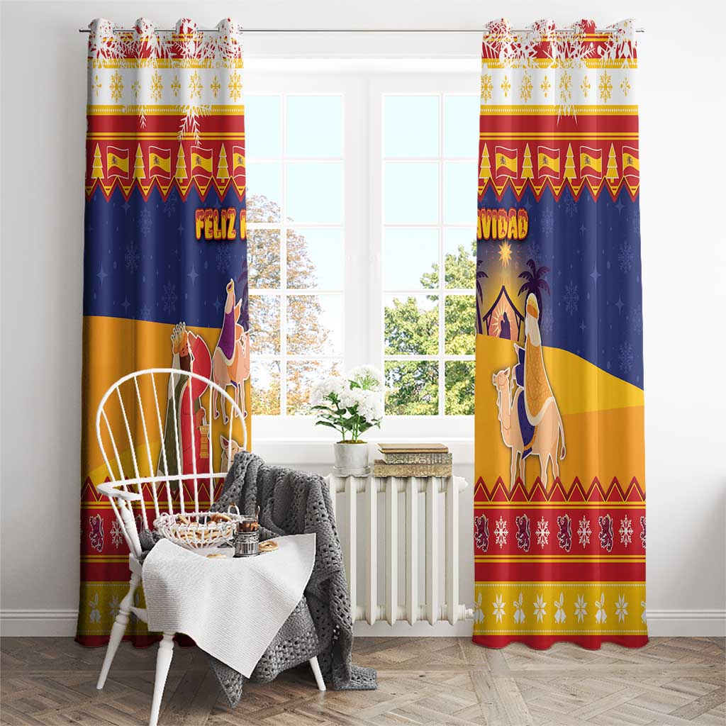 Spain Christmas Window Curtain Los Reyes Magos - Wonder Print Shop