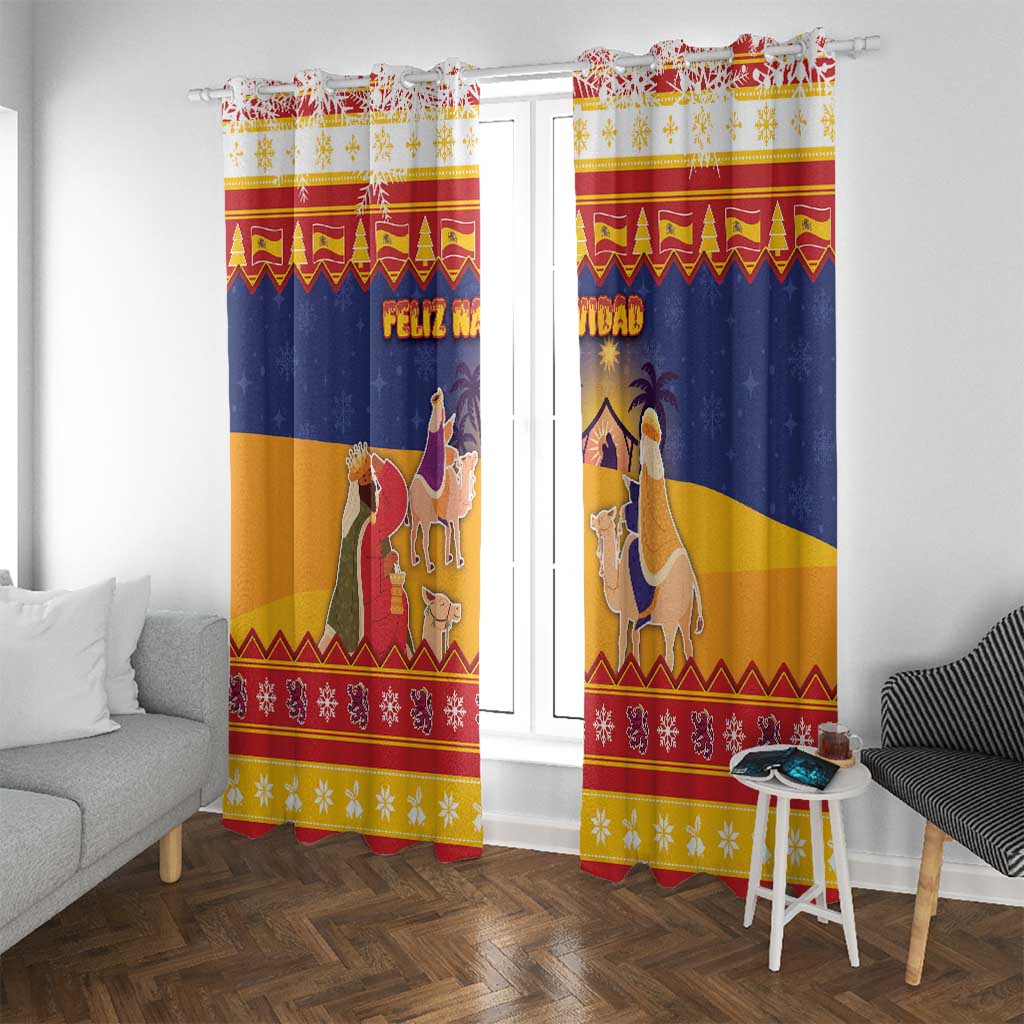 Spain Christmas Window Curtain Los Reyes Magos - Wonder Print Shop