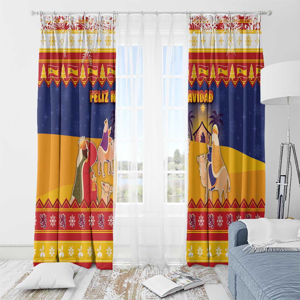 Spain Christmas Window Curtain Los Reyes Magos - Wonder Print Shop