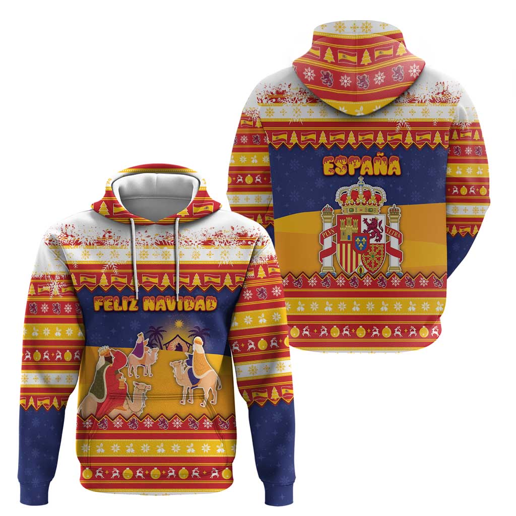 Spain Christmas Zip Hoodie Los Reyes Magos - Wonder Print Shop