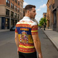 Spain Christmas Zipper Polo Shirt Los Reyes Magos - Wonder Print Shop