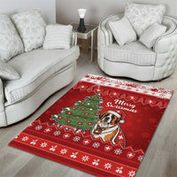 Switzerland Christmas Area Rug Saint Bernard Merry Swissmas - Wonder Print Shop