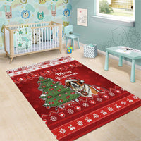 Switzerland Christmas Area Rug Saint Bernard Merry Swissmas - Wonder Print Shop