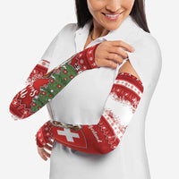 Switzerland Christmas Arm Sleeves Saint Bernard Merry Swissmas - Wonder Print Shop