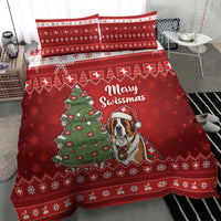 Switzerland Christmas Bedding Set Saint Bernard Merry Swissmas - Wonder Print Shop