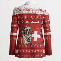 Switzerland Christmas Blazer Saint Bernard Merry Swissmas - Wonder Print Shop
