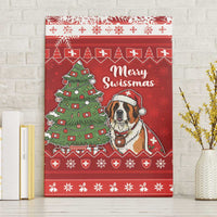 Switzerland Christmas Canvas Wall Art Saint Bernard Merry Swissmas - Wonder Print Shop