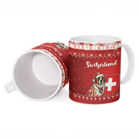 Switzerland Christmas Ceramic Mug Saint Bernard Merry Swissmas - Wonder Print Shop