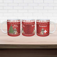 Switzerland Christmas Ceramic Mug Saint Bernard Merry Swissmas - Wonder Print Shop