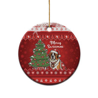 Switzerland Christmas Ceramic Ornament Saint Bernard Merry Swissmas - Wonder Print Shop