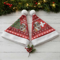 Switzerland Christmas Santa Hat Saint Bernard Merry Swissmas - Wonder Print Shop