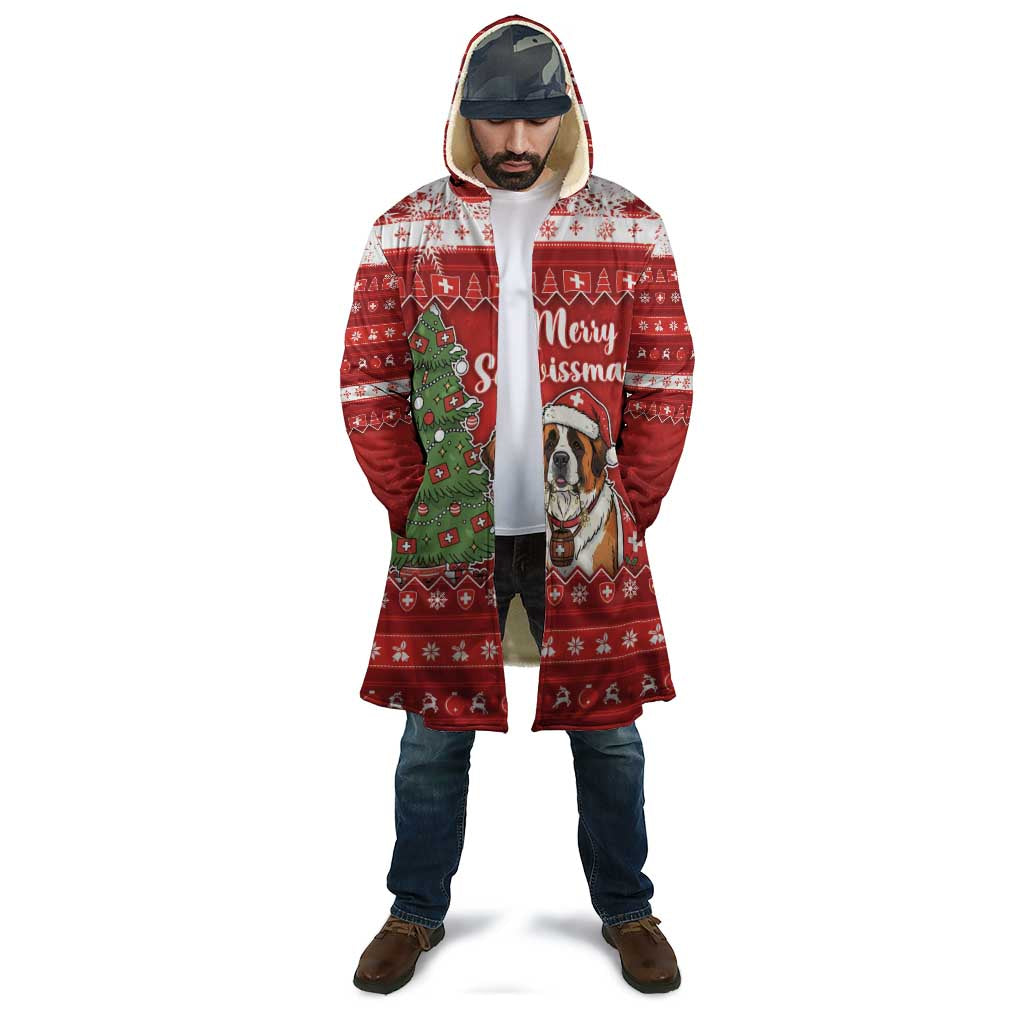 Switzerland Christmas Cloak Saint Bernard Merry Swissmas - Wonder Print Shop