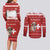 Switzerland Christmas Couples Matching Long Sleeve Bodycon Dress and Long Sleeve Button Shirt Saint Bernard Merry Swissmas - Wonder Print Shop