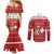 Switzerland Christmas Couples Matching Mermaid Dress and Long Sleeve Button Shirt Saint Bernard Merry Swissmas - Wonder Print Shop