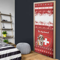 Switzerland Christmas Door Cover Saint Bernard Merry Swissmas - Wonder Print Shop