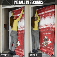 Switzerland Christmas Door Cover Saint Bernard Merry Swissmas - Wonder Print Shop