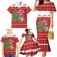 Switzerland Christmas Family Matching Mermaid Dress and Hawaiian Shirt Saint Bernard Merry Swissmas - Wonder Print Shop