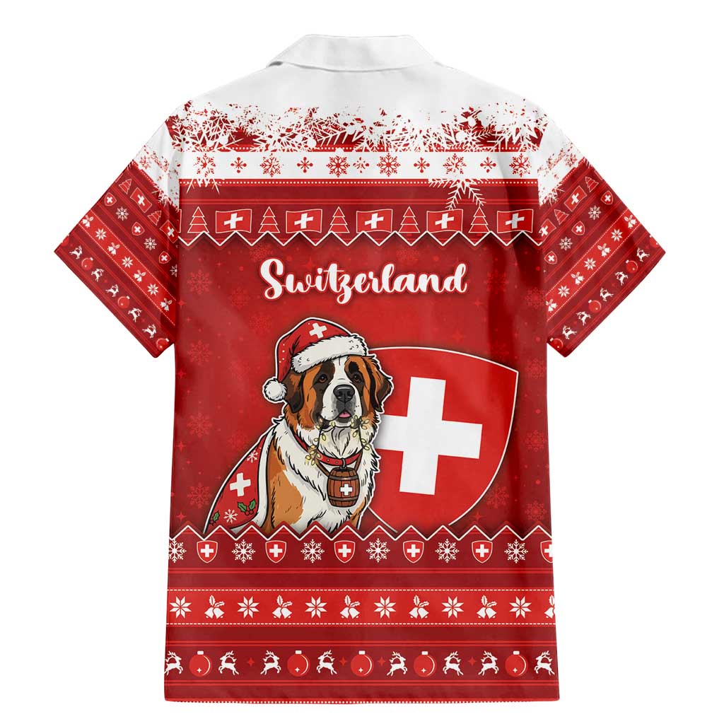 Switzerland Christmas Family Matching Mermaid Dress and Hawaiian Shirt Saint Bernard Merry Swissmas - Wonder Print Shop