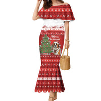 Switzerland Christmas Family Matching Mermaid Dress and Hawaiian Shirt Saint Bernard Merry Swissmas - Wonder Print Shop