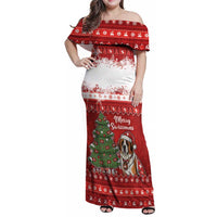 Switzerland Christmas Family Matching Off Shoulder Maxi Dress and Hawaiian Shirt Saint Bernard Merry Swissmas - Wonder Print Shop