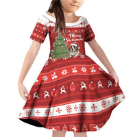 Switzerland Christmas Family Matching Off Shoulder Short Dress and Hawaiian Shirt Saint Bernard Merry Swissmas - Wonder Print Shop