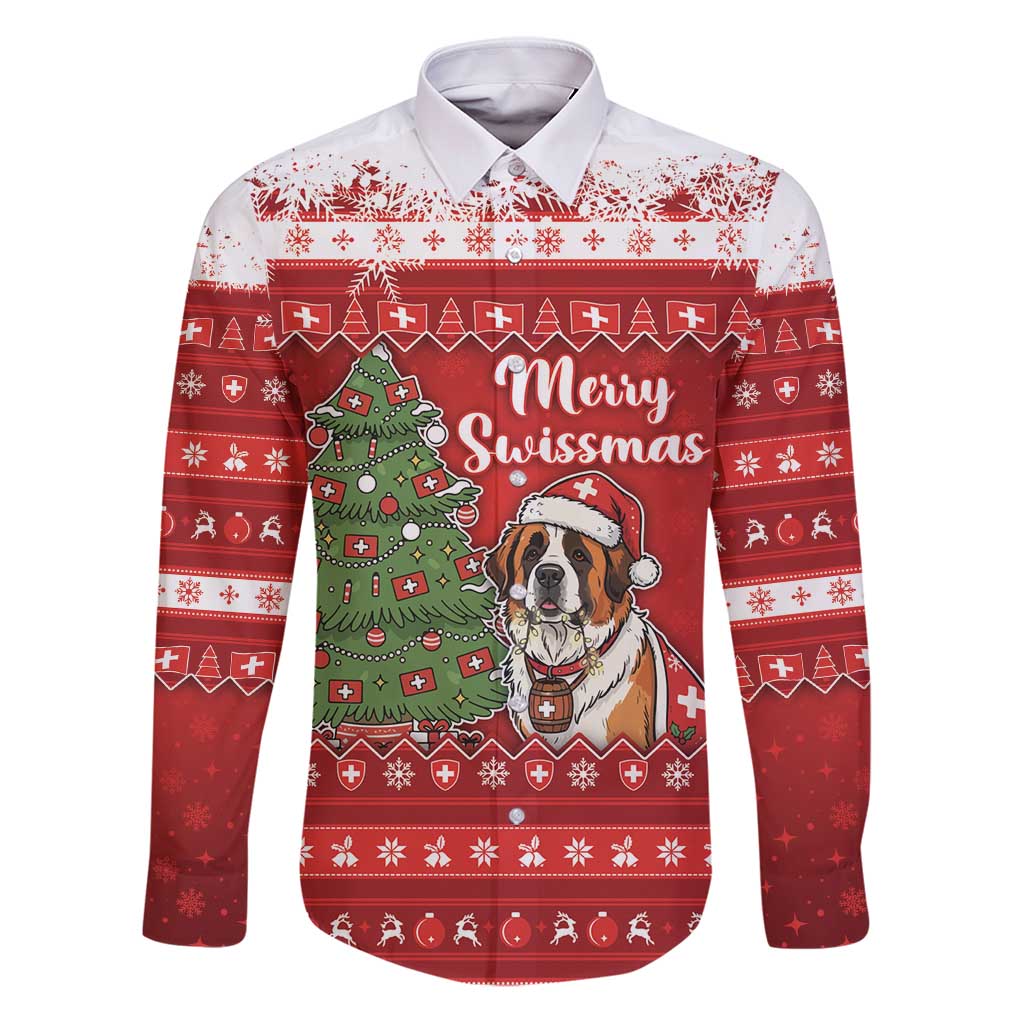 Switzerland Christmas Family Matching Puletasi and Hawaiian Shirt Saint Bernard Merry Swissmas - Wonder Print Shop