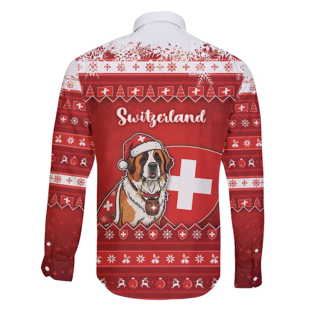 Switzerland Christmas Family Matching Short Sleeve Bodycon Dress and Hawaiian Shirt Saint Bernard Merry Swissmas - Wonder Print Shop