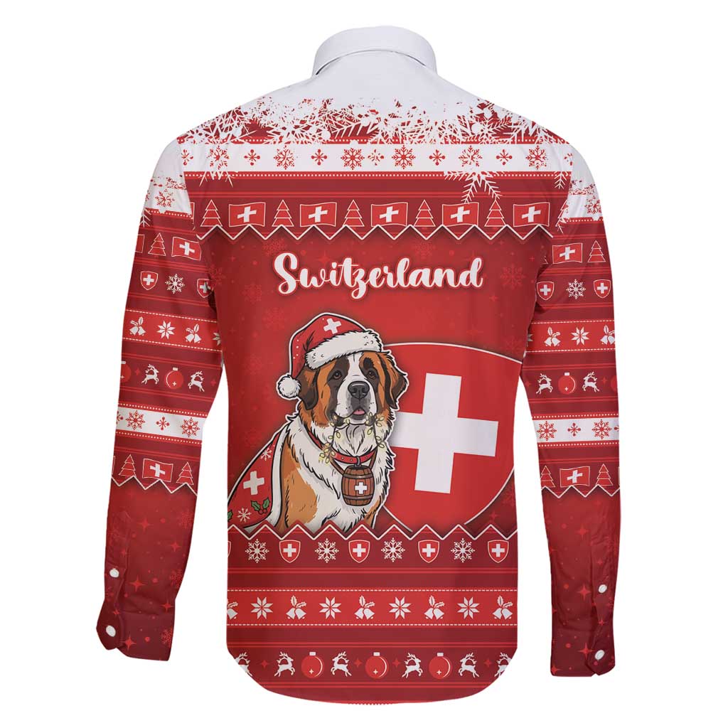 Switzerland Christmas Family Matching Summer Maxi Dress and Hawaiian Shirt Saint Bernard Merry Swissmas - Wonder Print Shop