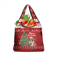 Switzerland Christmas Grocery Bag Saint Bernard Merry Swissmas - Wonder Print Shop