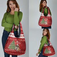 Switzerland Christmas Grocery Bag Saint Bernard Merry Swissmas - Wonder Print Shop