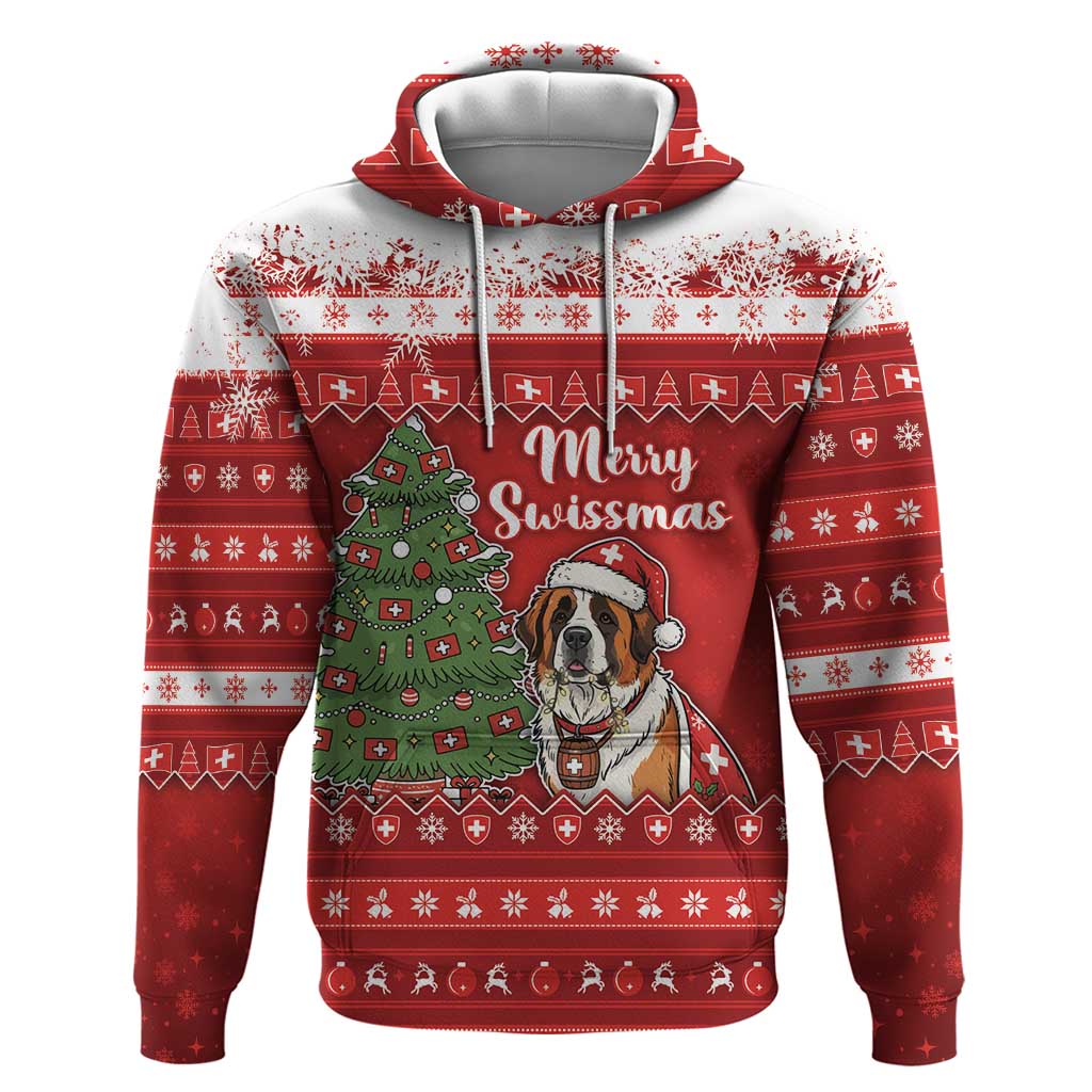 Switzerland Christmas Hoodie Saint Bernard Merry Swissmas - Wonder Print Shop