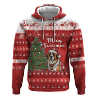 Switzerland Christmas Hoodie Saint Bernard Merry Swissmas - Wonder Print Shop