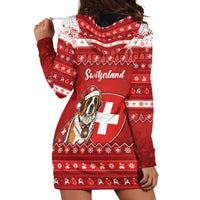Switzerland Christmas Hoodie Dress Saint Bernard Merry Swissmas - Wonder Print Shop