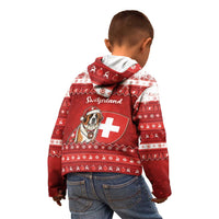 Switzerland Christmas Kid Hoodie Saint Bernard Merry Swissmas - Wonder Print Shop