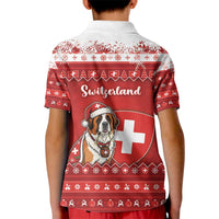 Switzerland Christmas Kid Polo Shirt Saint Bernard Merry Swissmas - Wonder Print Shop