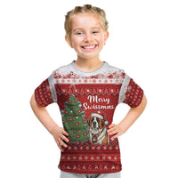 Switzerland Christmas Kid T Shirt Saint Bernard Merry Swissmas - Wonder Print Shop